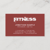 Personal Trainer Fitness Coach Design Modern Plain Visitekaartje (Achterkant)