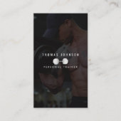 Personal Trainer Fitness Coach Foto QR-code Visitekaartje (Voorkant)