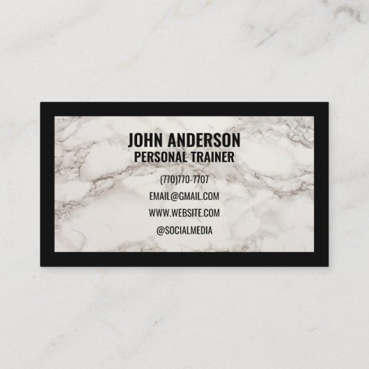 Personal Trainer fitness coach gym health modern Visitekaartje (Achterkant)