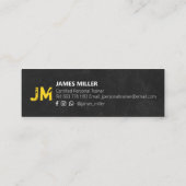 Personal trainer fitness coach moderne zwarte grun mini visitekaartje (Achterkant)