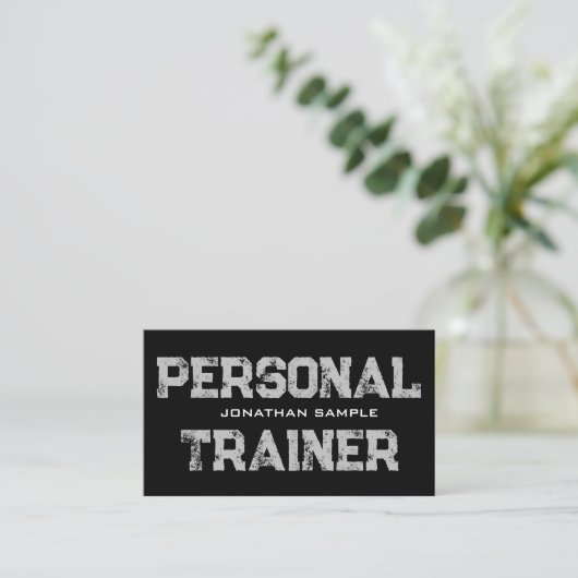 Personal Trainer Fitness Coach Professioneel Moder Visitekaartje (Staand voorkant)