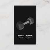 Personal Trainer Fitness Dumbbell QR Code Visitekaartje (Voorkant)