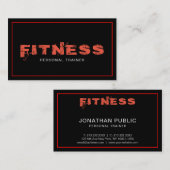 Personal Trainer Fitness Elegant Modern Plain Visitekaartje (Voorkant / Achterkant)