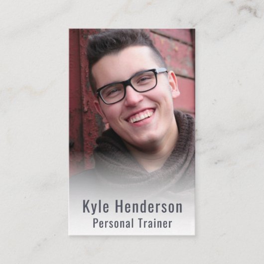 Personal Trainer Fitness fotosjabloon Visitekaartje (Voorkant)