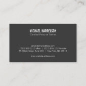 Personal Trainer, Fitness Gear Monogram in Sinaasa Visitekaartje (Achterkant)