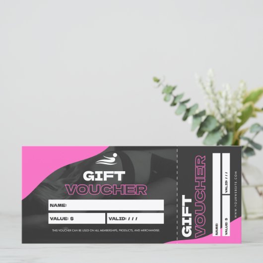 Personal Trainer Fitness Gift Voucher (Staand voorkant)