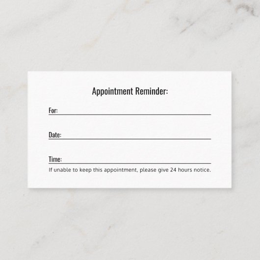 Personal Trainer Fitness Instructeur Tenniscoach Afsprakenkaartje (Achterkant)