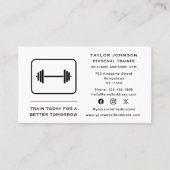 Personal Trainer Fitness Instructor Social Media Visitekaartje (Voorkant)