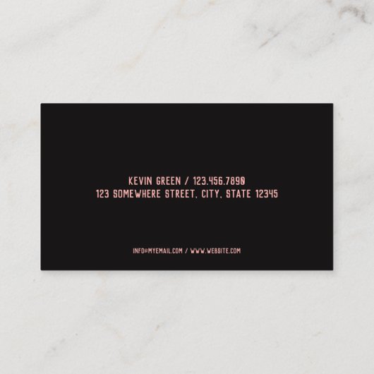 Personal Trainer Fitness Instructor Visitekaartje (Achterkant)