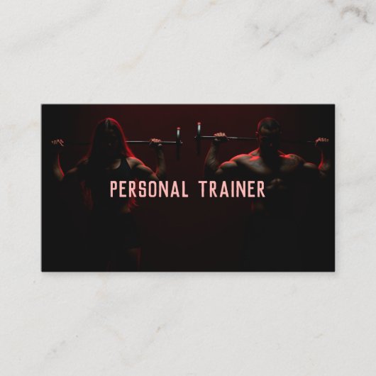 Personal Trainer Fitness Instructor Visitekaartje (Voorkant)