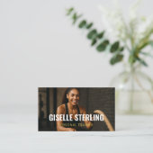 Personal Trainer Fitness Photo QR Code Visitekaartje (Staand voorkant)
