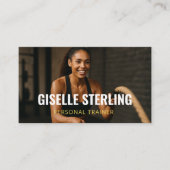 Personal Trainer Fitness Photo QR Code Visitekaartje (Voorkant)