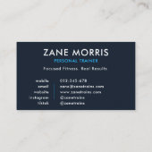 Personal Trainer Fitness Photo  Visitekaartje (Achterkant)