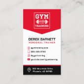 Personal Trainer Fitness Photo Visitekaartje (Achterkant)