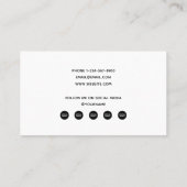 Personal Trainer Fitness QR Code Social Media Icon Visitekaartje (Achterkant)