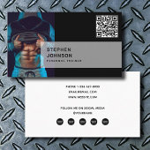 Personal Trainer Fitness QR Code Social Media Icon Visitekaartje