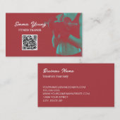 Personal trainer Fitness QR Code Visitekaartje (Voorkant / Achterkant)
