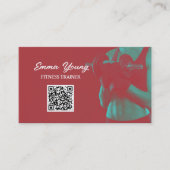 Personal trainer Fitness QR Code Visitekaartje (Voorkant)