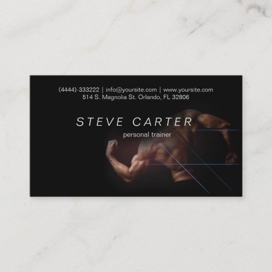 Personal Trainer Fitness Sport Club Visitekaartje (Voorkant)