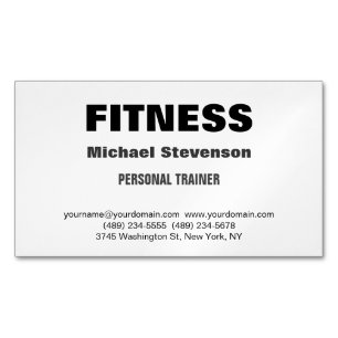 Personal Trainer Fitness Trendy Stijlvol Visitekaartje Magneet