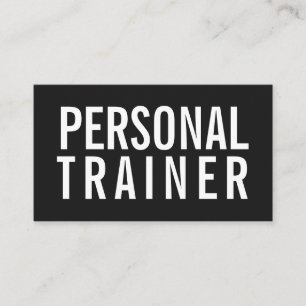 Personal trainer fitness zwart-wit modern visitekaartje