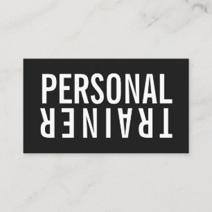 Personal trainer fitness zwart-wit modern visitekaartje