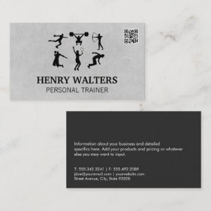 Personal Trainer   Fitnessactiviteiten   QR-code Visitekaartje
