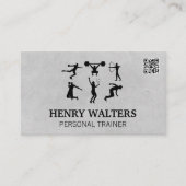 Personal Trainer | Fitnessactiviteiten | QR-code Visitekaartje (Voorkant)