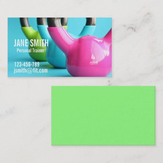 Personal Trainer Freelance Fitness Coach Visitekaartje (Voorkant / Achterkant)