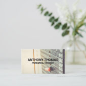 Personal Trainer | Gewicht Borden Gym Machine Visitekaartje (Staand voorkant)