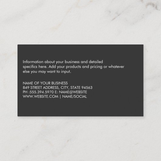 Personal Trainer | Gewicht Borden Gym Machine Visitekaartje (Achterkant)