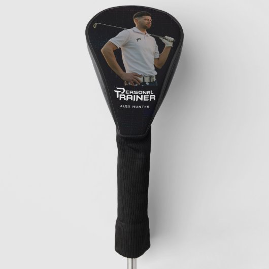 Personal Trainer Golf gepersonaliseerd Golfheadcover (Voorkant)