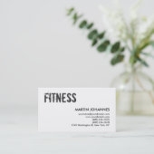 Personal Trainer Grey Black White Visitekaartje (Staand voorkant)