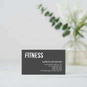 Personal Trainer Grey White Visitekaartje (Staand voorkant)