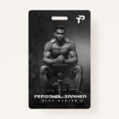 Personal Trainer Gym Fitness Gepersonaliseerd (2 S Badge (Voorkant)