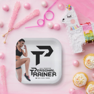 Personal Trainer Gym Fitness Gepersonaliseerd Papieren Bordje