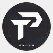 Personal Trainer Gym Fitness Gepersonaliseerd Ronde Sticker (Voorkant)