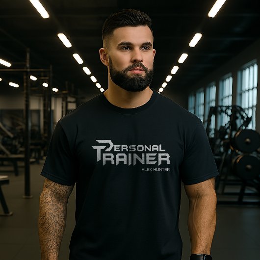 Personal Trainer Gym Fitness Gepersonaliseerd T-shirt