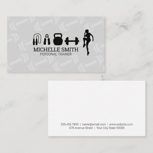 Personal Trainer | Gym-uitrusting Visitekaartje (Voorkant / Achterkant)