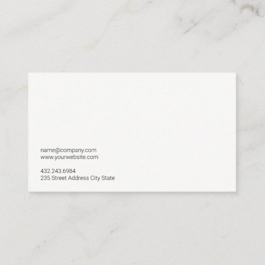 Personal Trainer | Kettle Bell Visitekaartje (Achterkant)