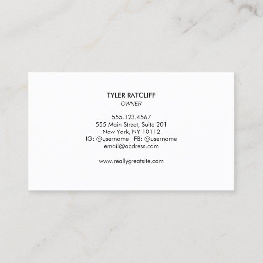 Personal Trainer Kettlebell, Dumbbell, Stopwatch Visitekaartje (Achterkant)