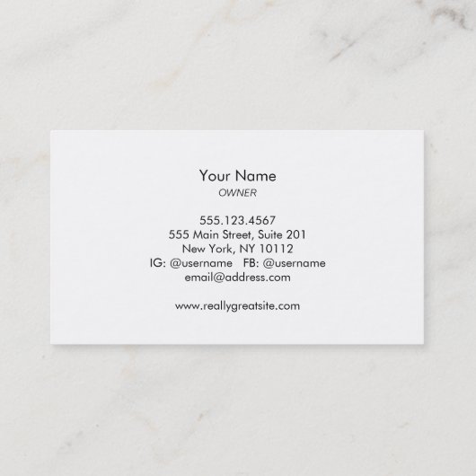 Personal Trainer KettleBell Fitness Visitekaartje (Achterkant)