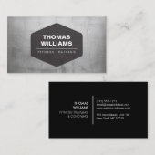 Personal Trainer Logo op Faux Silver Visitekaartje (Voorkant / Achterkant)