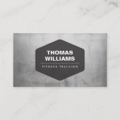 Personal Trainer Logo op Faux Silver Visitekaartje (Voorkant)