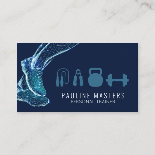 Personal Trainer | lopen | Fitness van apparatuur Afsprakenkaartje (Voorkant)