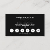 Personal Trainer Loyalty Punch Visitekaartje (Achterkant)