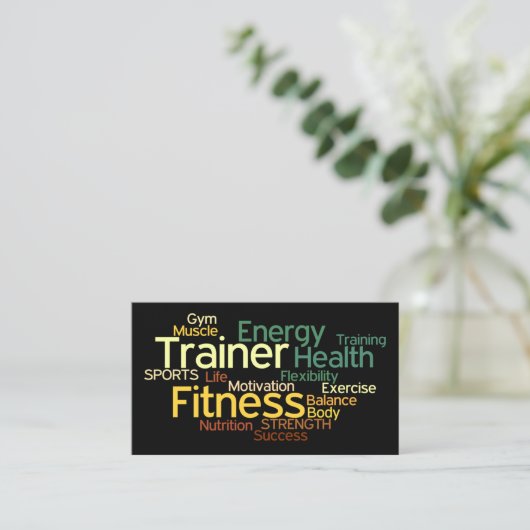 Personal Trainer Loyalty Punch Visitekaartje (Staand voorkant)
