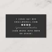 Personal Trainer Man Doing Squats Modern Sports Visitekaartje (Achterkant)