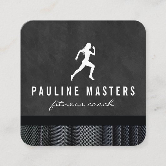 Personal Trainer Metalen Trim Afspraak Afsprakenkaartje (Voorkant)