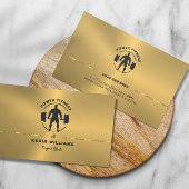 Personal Trainer Metallic Gold Gepersonaliseerde t Visitekaartje